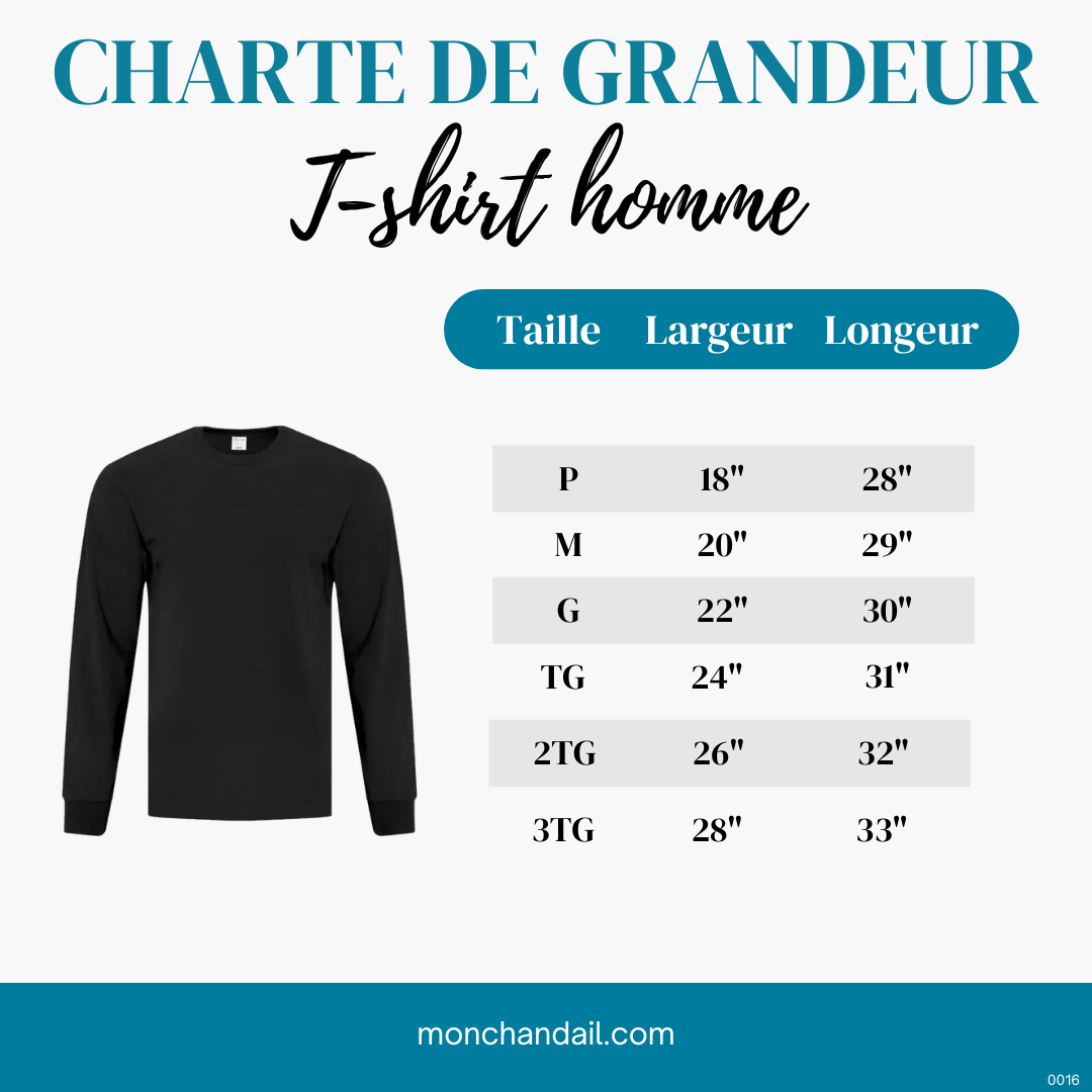 T-shirt manches longues coton homme - École Georges-Étienne-Cartier