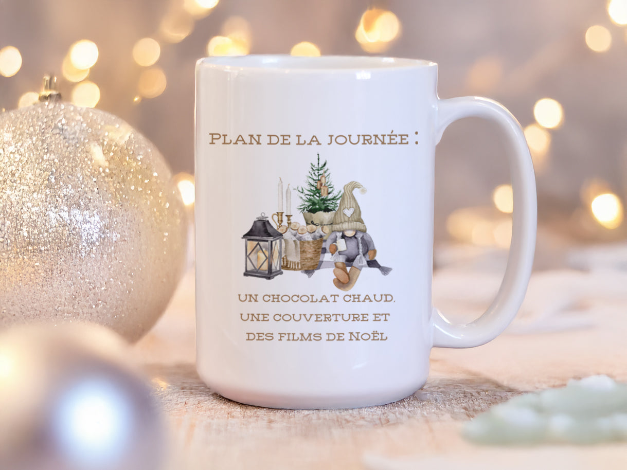 Tasse à café - Plan de la journée (édition Noël)