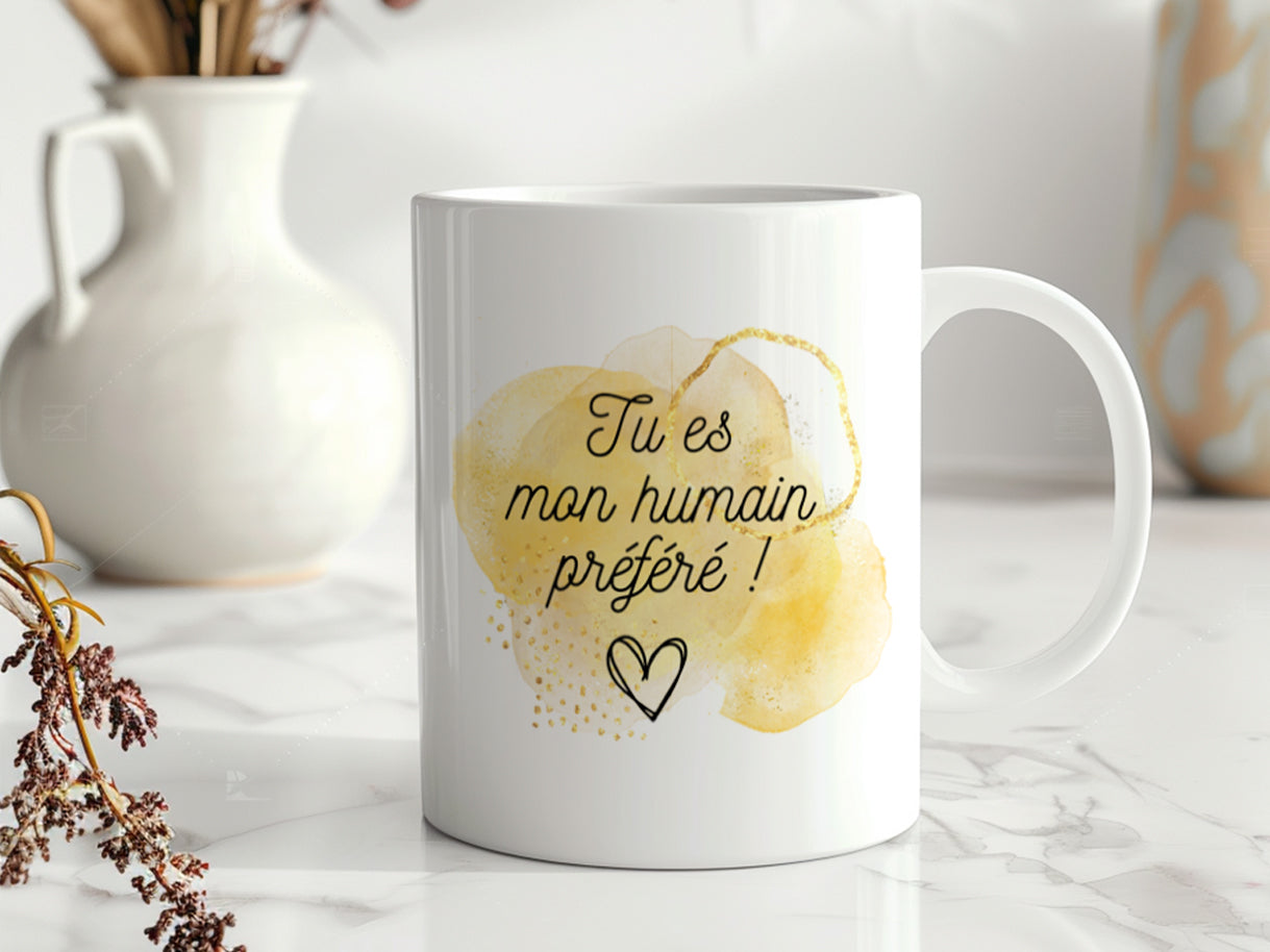 Tasse à café - Tu es mon humain préféré