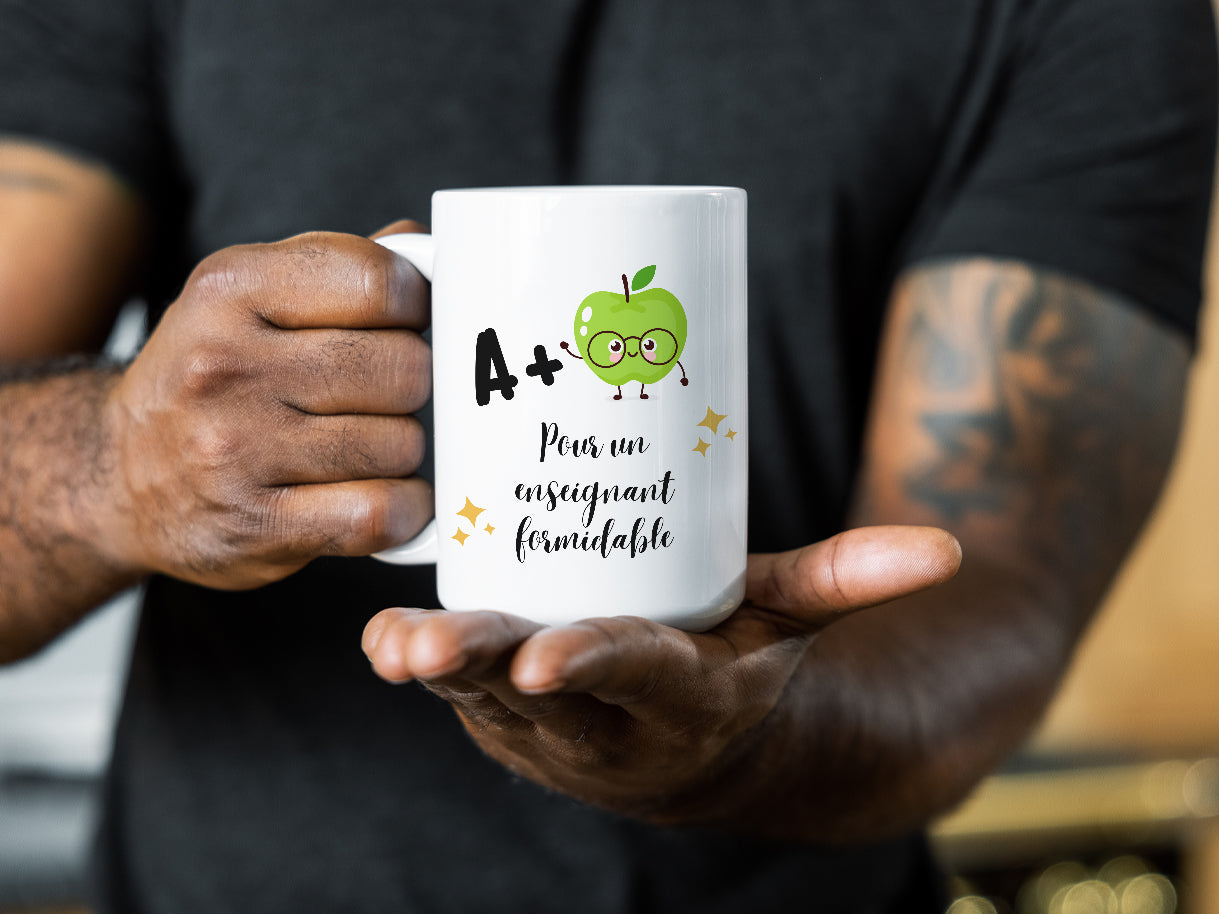 Tasse à café - A+ pour un(e) enseignant(e) formidable