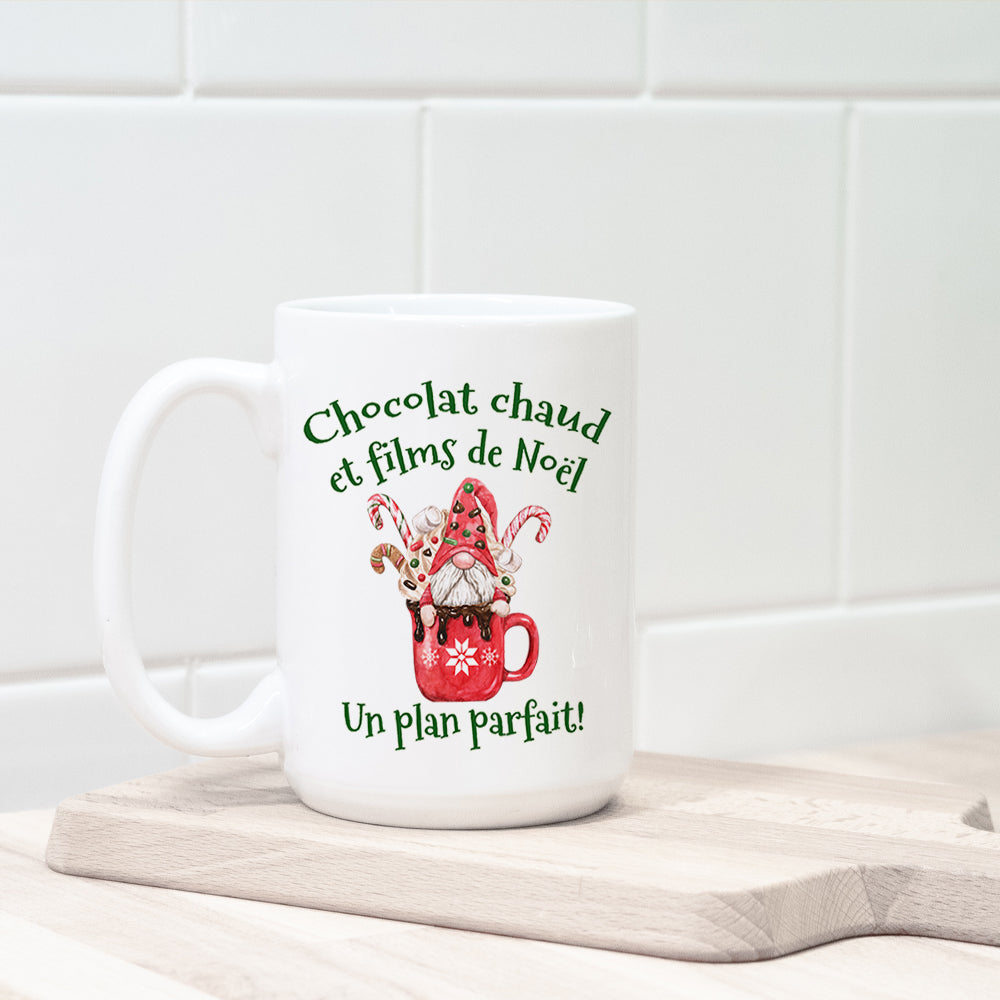 Tasse à café - Chocolat chaud et films de Noël