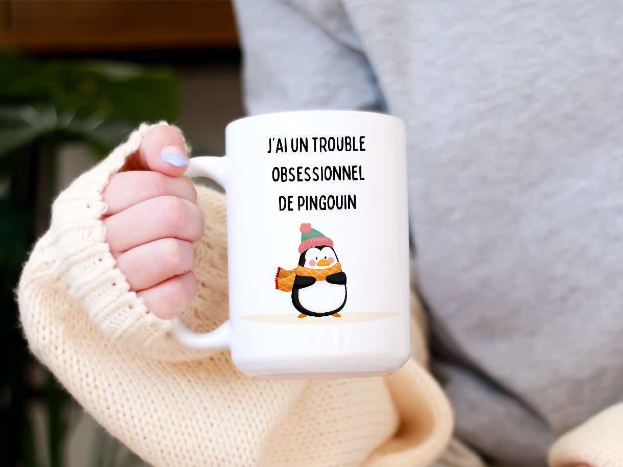 Tasse à café - J'ai un trouble obsessionnel de pingouin