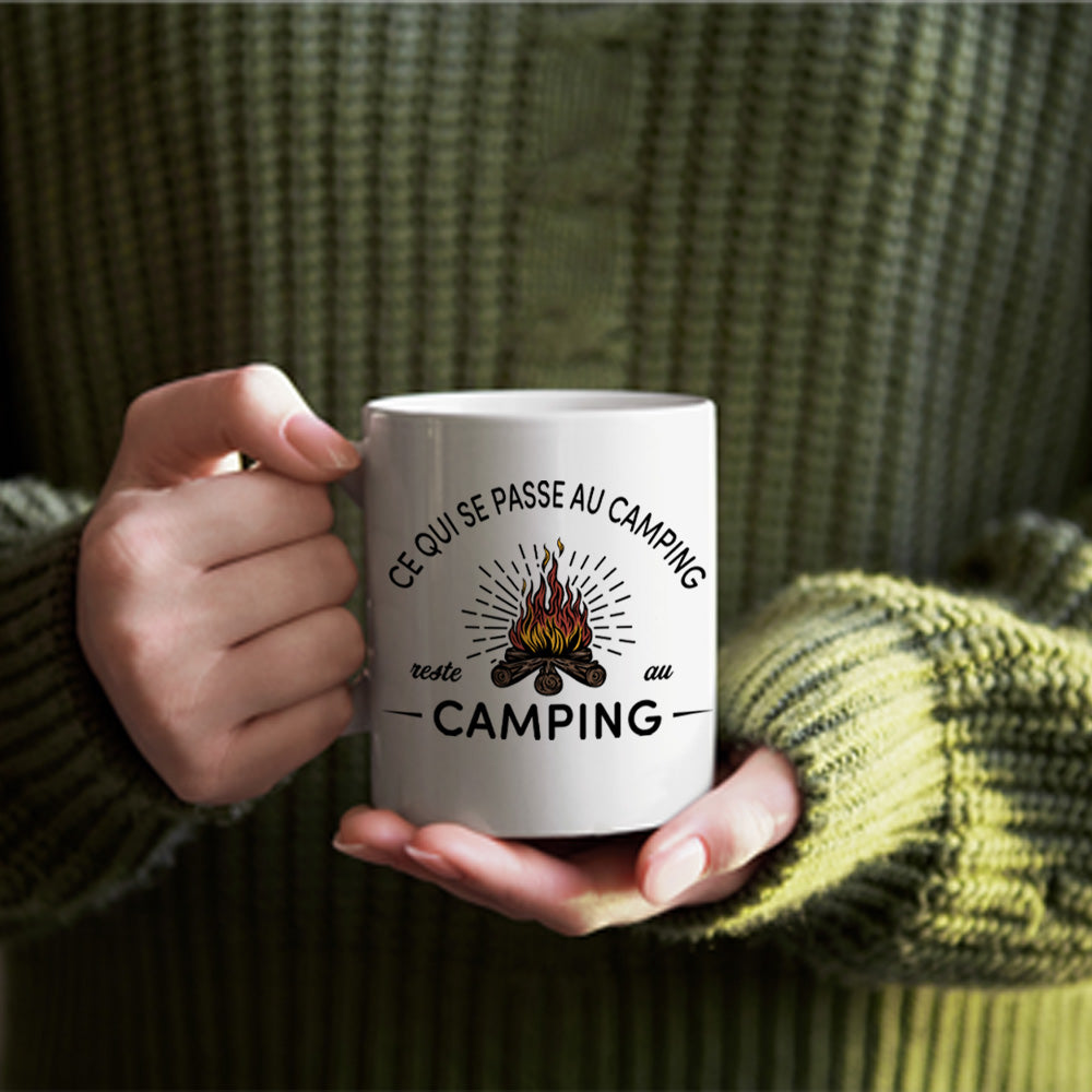 Tasse à café - Ce qui se passe au camping reste au camping