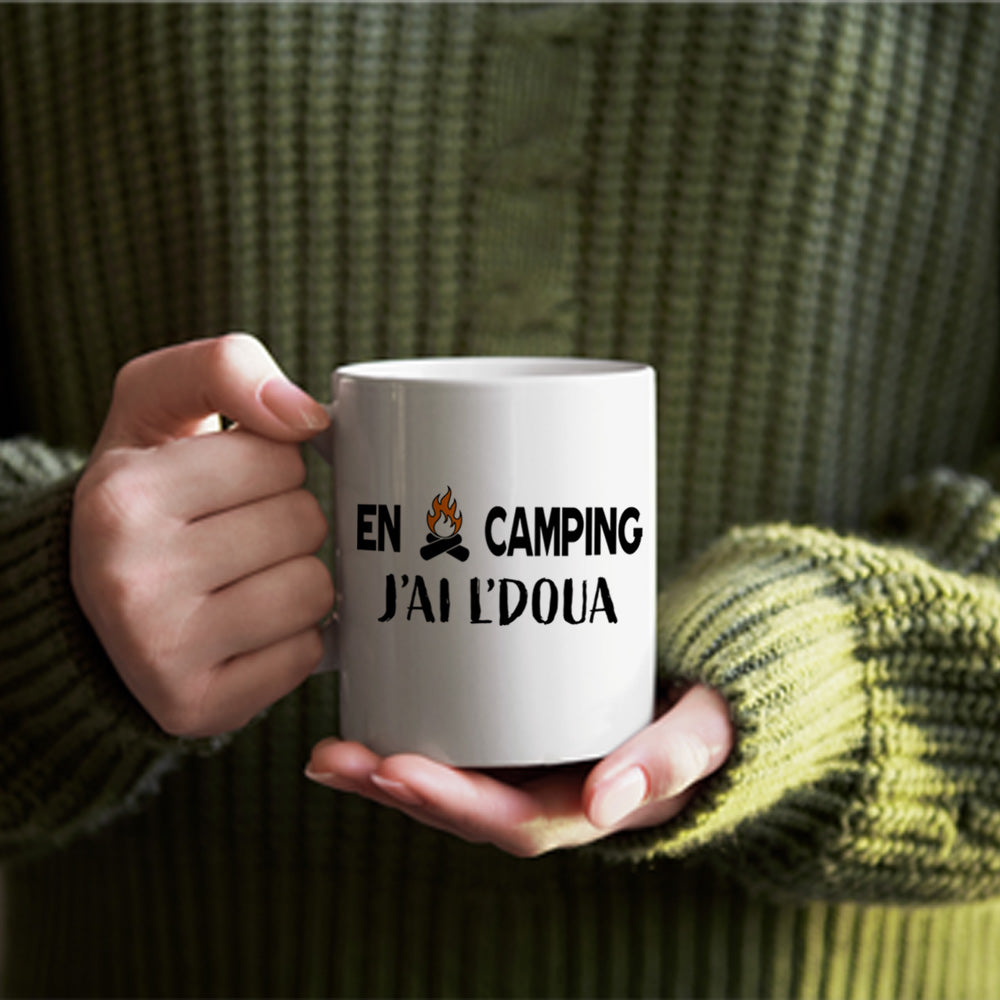 Tasse à café - En camping j'ai l'doua