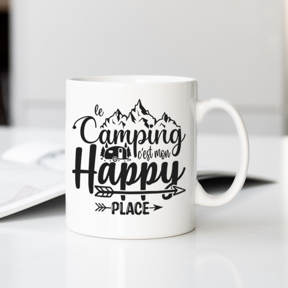 Tasse émaillée Blanche – Mug De Camping Ou Voyage, Style Rétro (neuf)