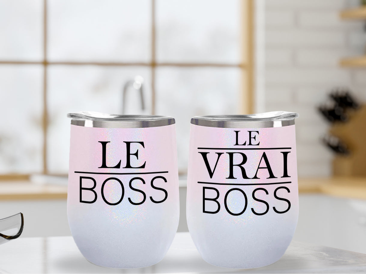 Verre thermos - COMBO Le boss / Le vrai boss