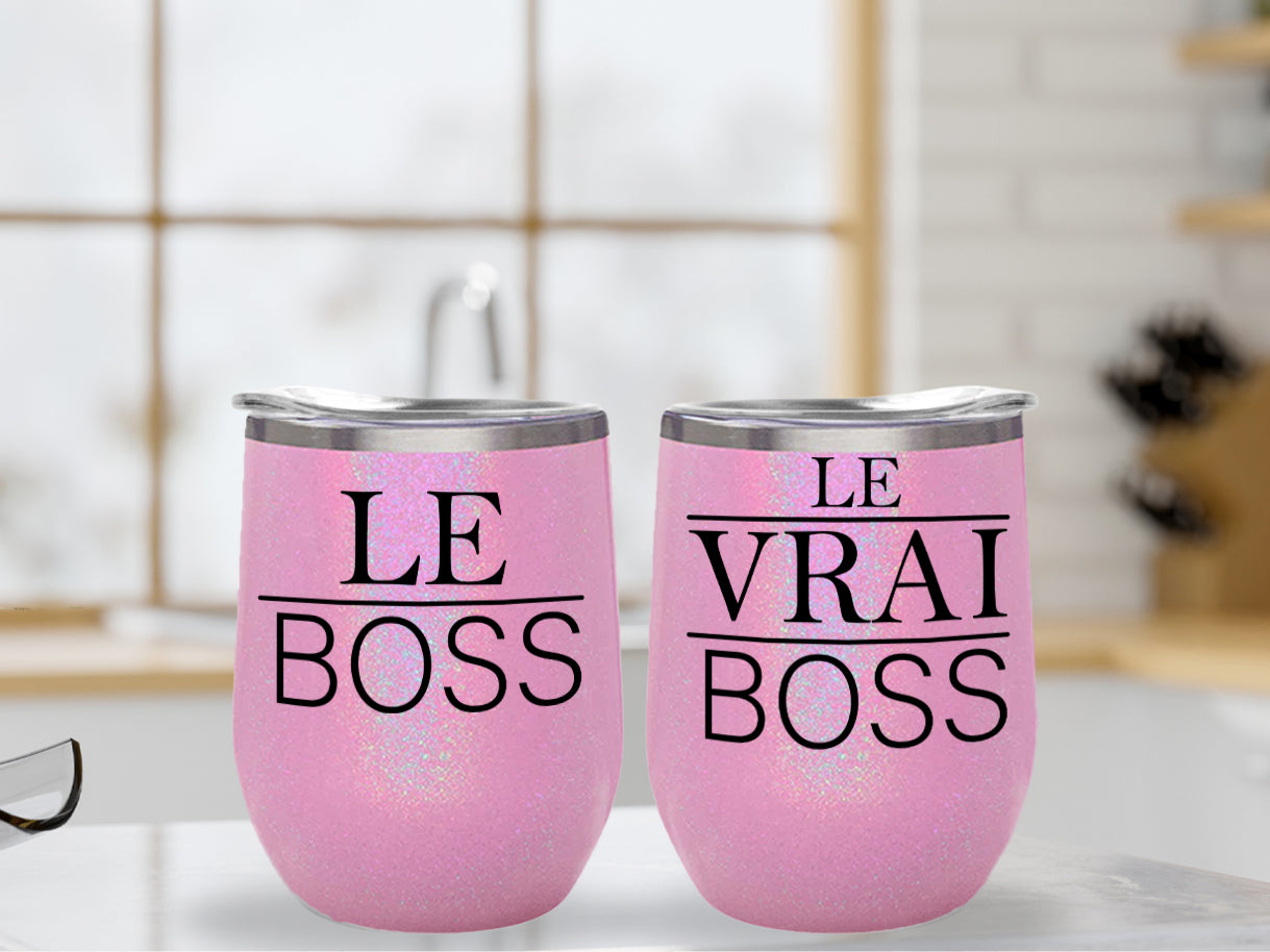 Verre thermos - COMBO Le boss / Le vrai boss
