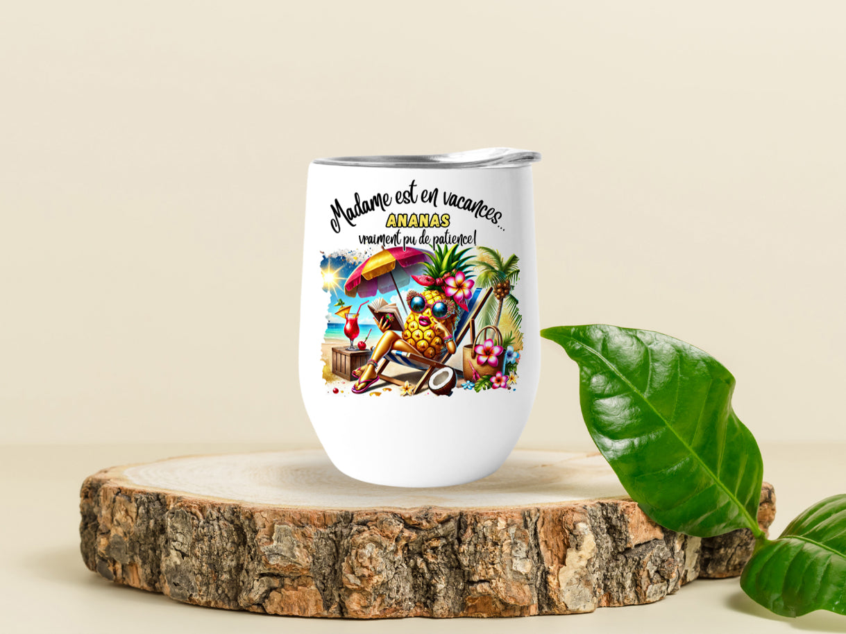 Verre thermos - Madame est en vacances