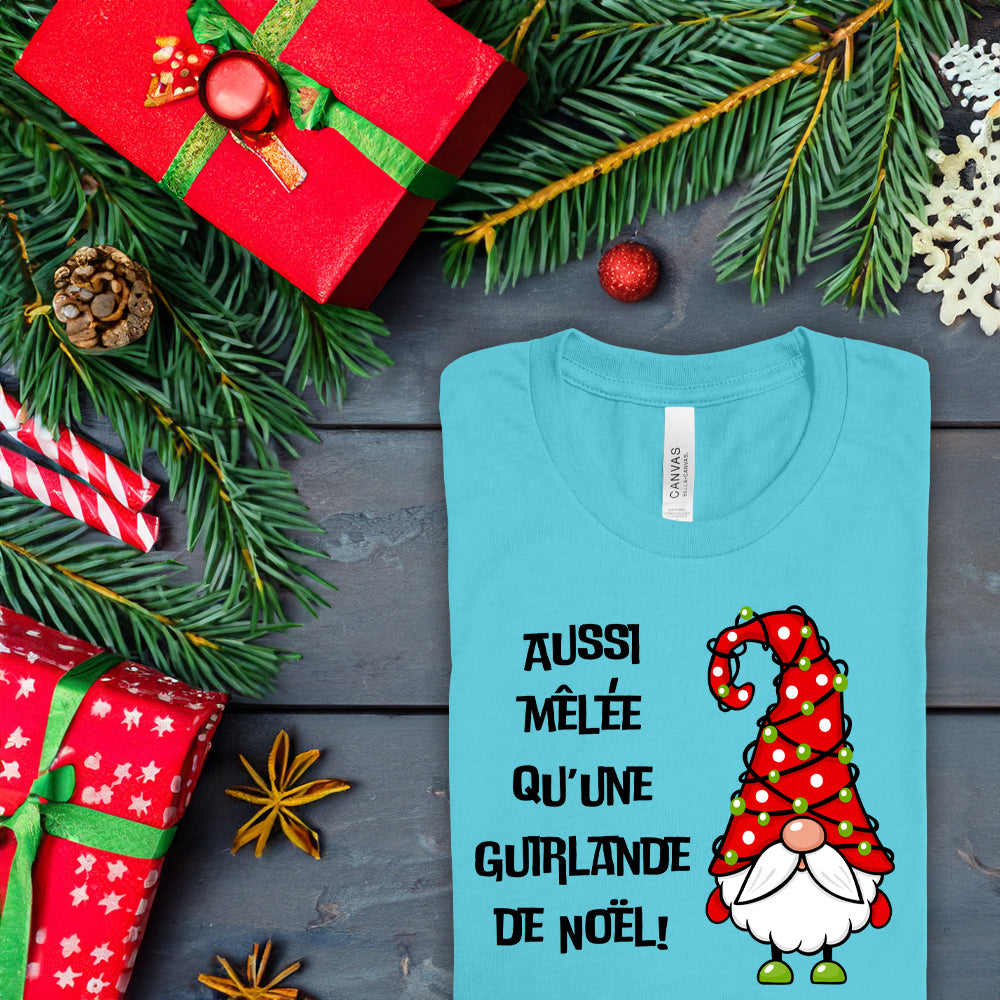 T-shirt - Aussi mêlée qu'une guirlande de Noël