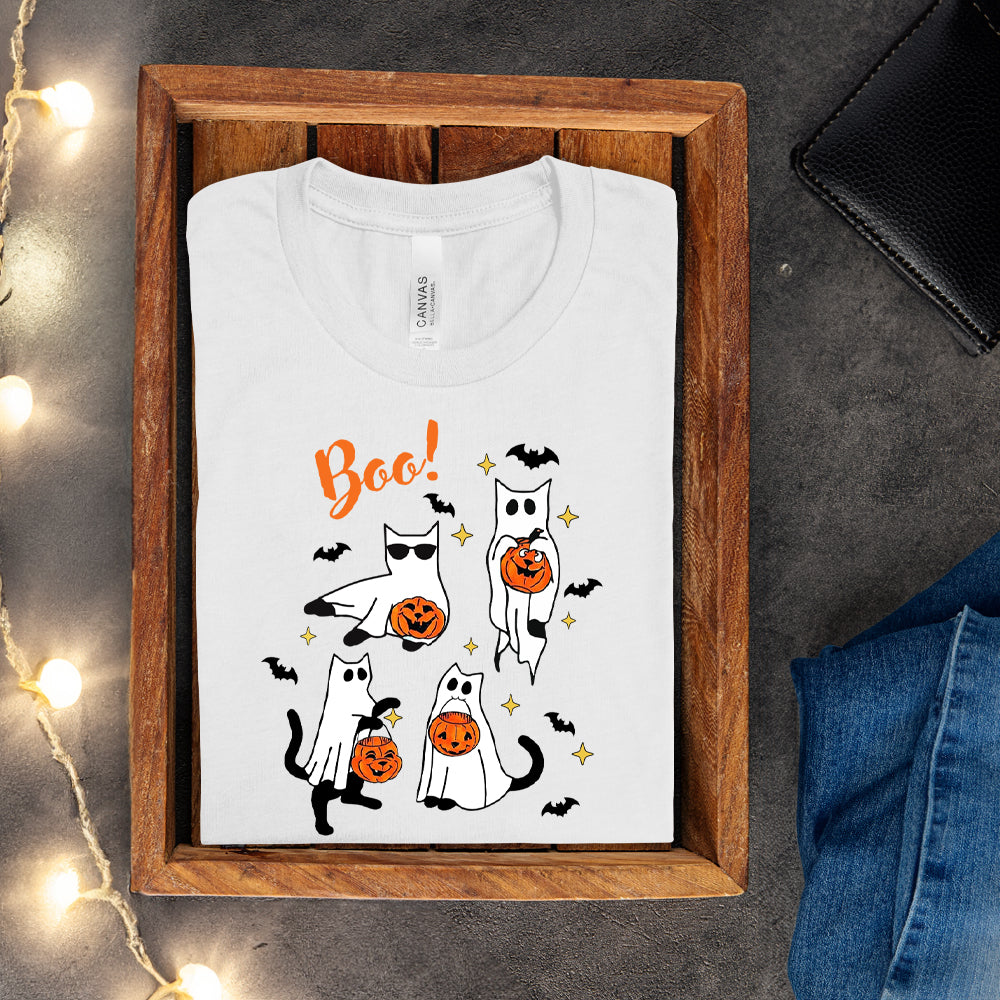 T-shirt - Boo (Chats fantômes)