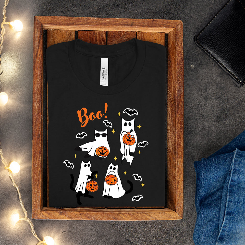 T-shirt - Boo (Chats fantômes)