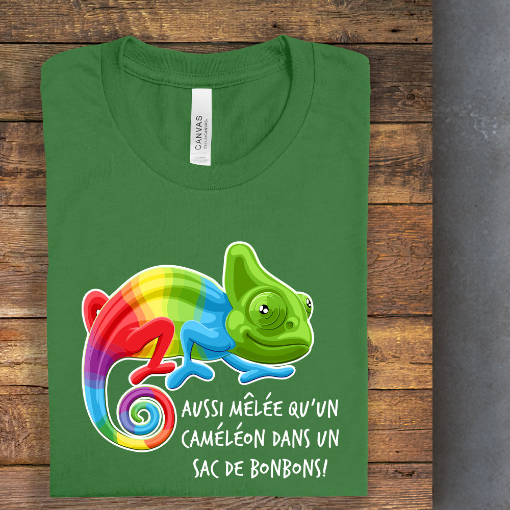 T-shirt - Aussi mêlée qu'un caméléon dans un sac de bonbons