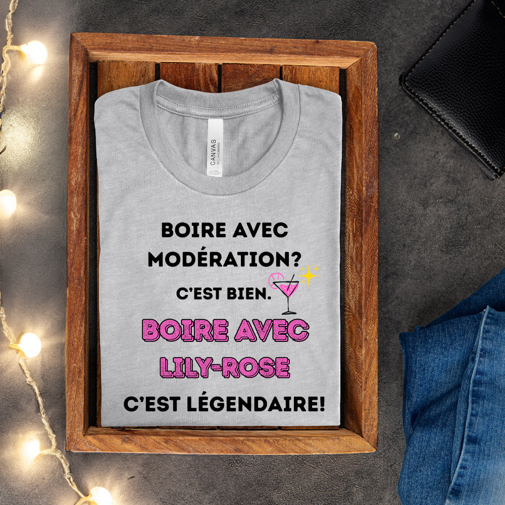 T-shirt - Boire avec modération? C'est bien. Boire avec - À personnaliser