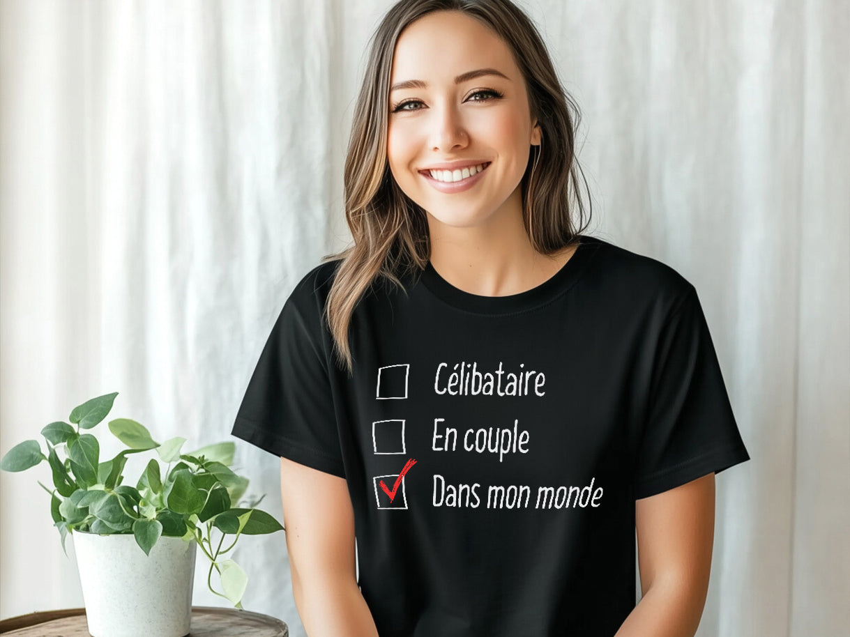 T-shirt - Célibataire, en couple - À personnaliser