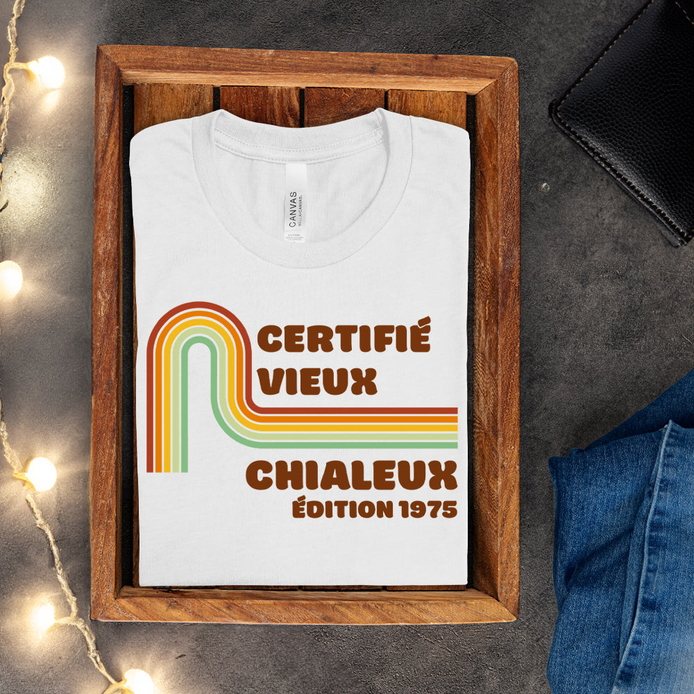 T-shirt - Certifié vieux grincheux / Certifié vieux chialeux - À personnaliser