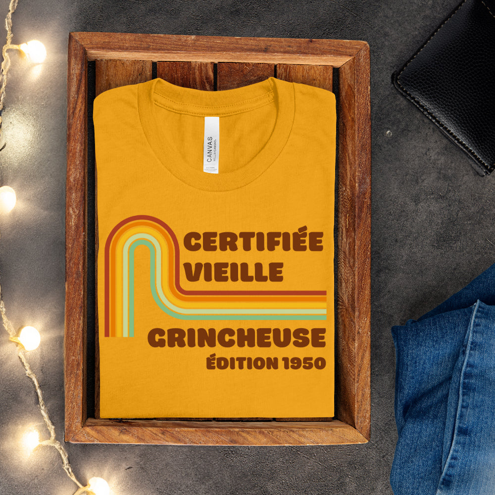 T-shirt - Certifié vieux grincheux / Certifié vieux chialeux - À personnaliser