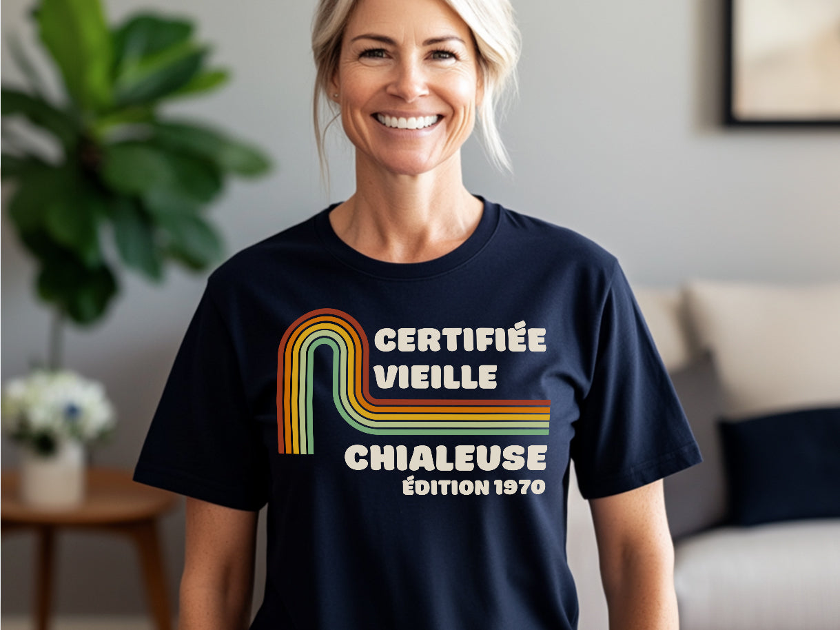 T-shirt - Certifié vieux grincheux / Certifié vieux chialeux - À personnaliser