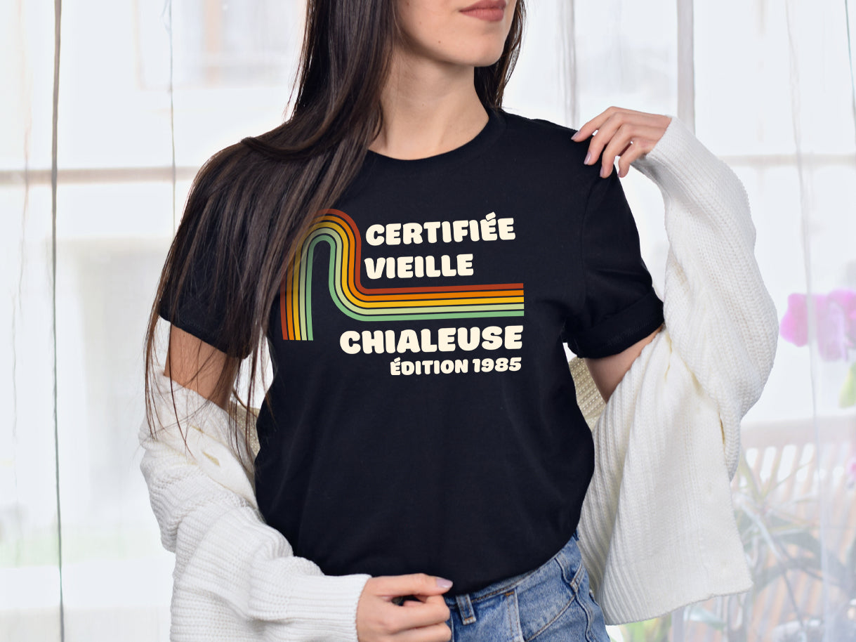 T-shirt - Certifié vieux grincheux / Certifié vieux chialeux - À personnaliser
