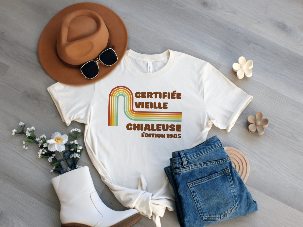 T-shirt - Certifié vieux grincheux / Certifié vieux chialeux - À personnaliser
