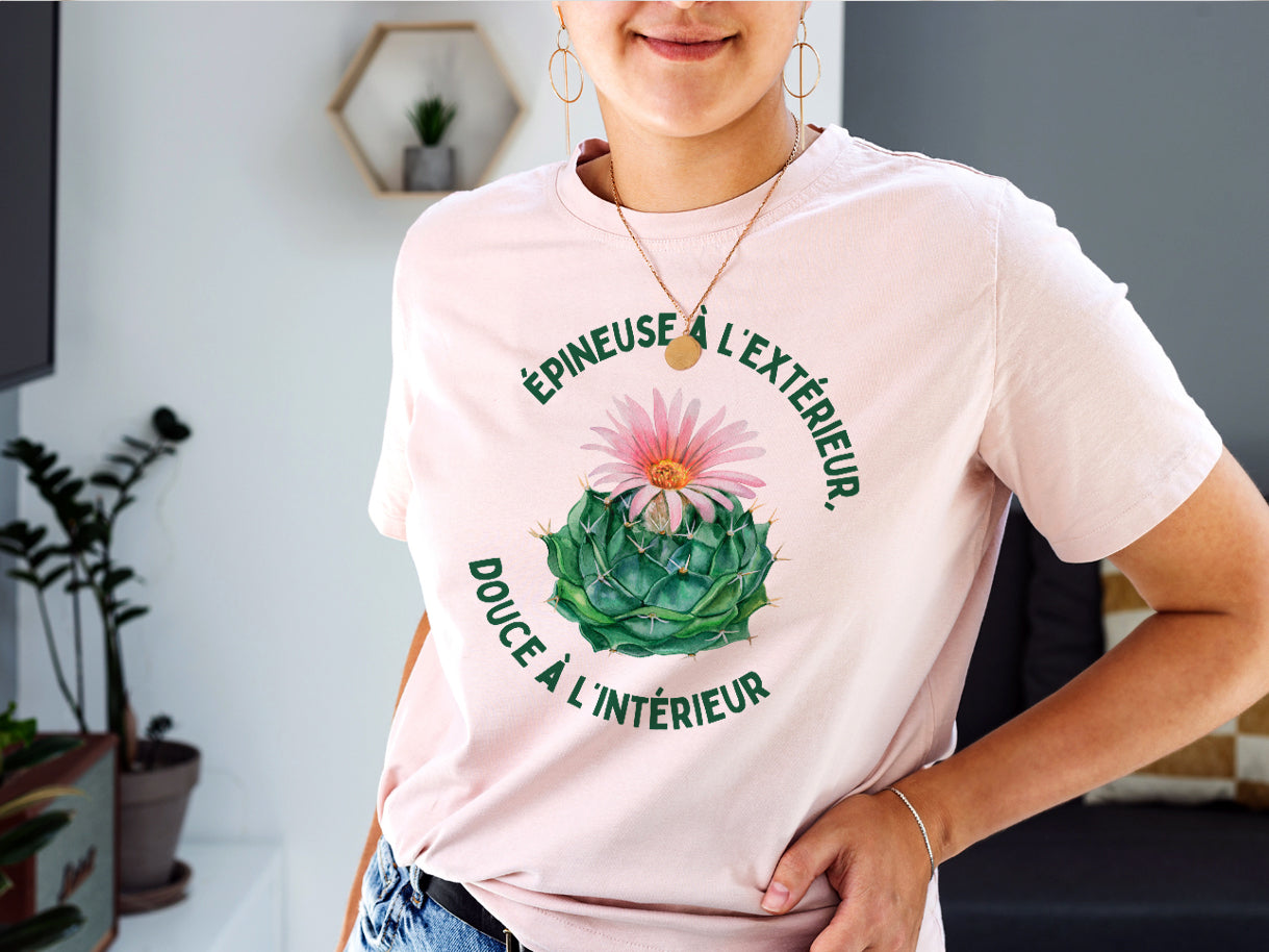 T-shirt - Épineuse à l'extérieur, douce à l'intérieur