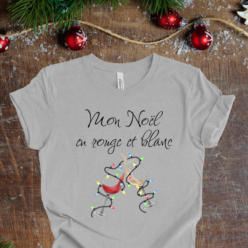 T-shirt - Mon Noël en rouge et blanc