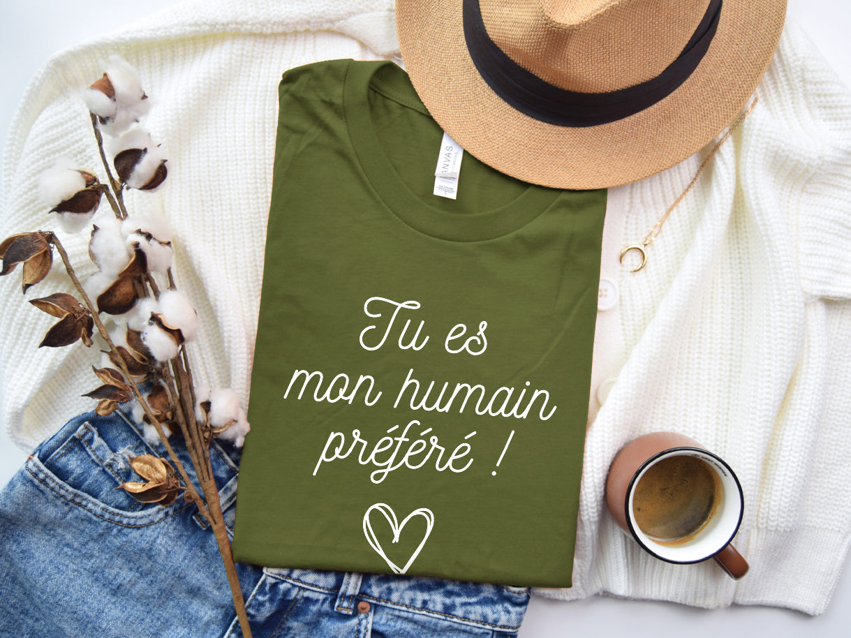 T-shirt - Tu es mon humain préféré