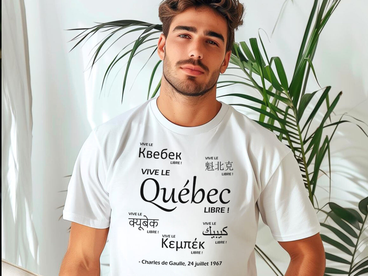 T-shirt QUÉBEC - Vive le Québec libre - Édition de Gaulle