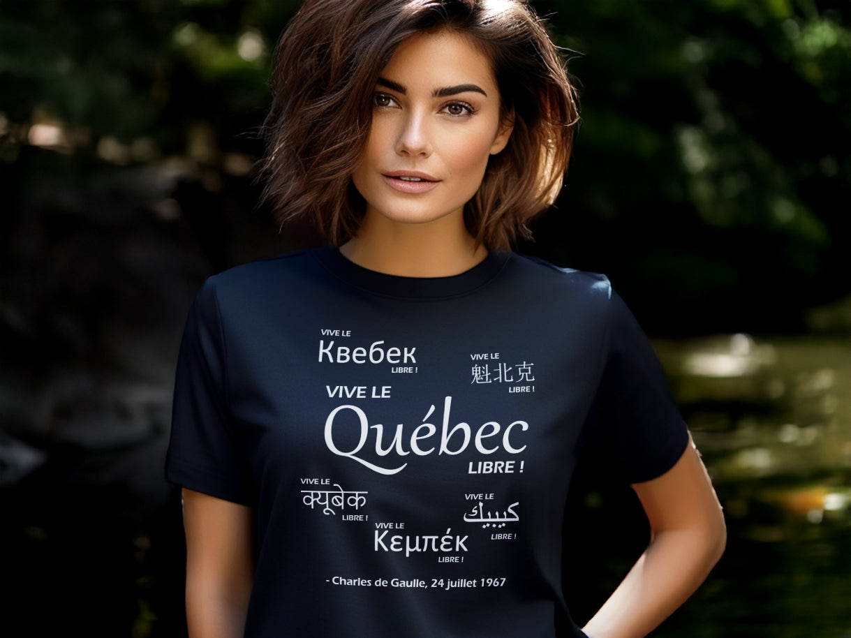 T-shirt QUÉBEC - Vive le Québec libre - Édition de Gaulle