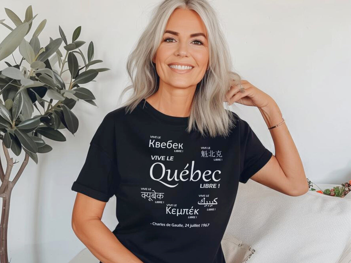 T-shirt QUÉBEC - Vive le Québec libre - Édition de Gaulle