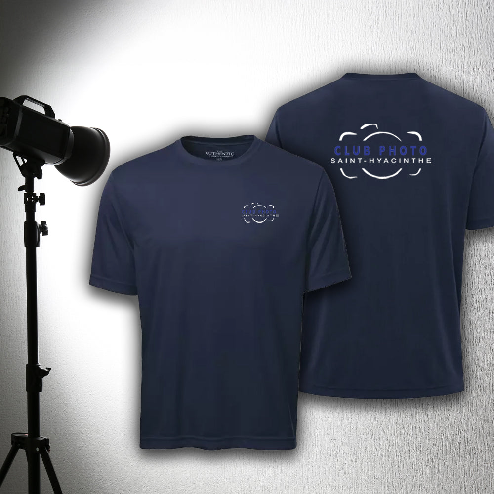 T-shirt adulte 100% polyester - Club photo Saint-Hyacinthe - Cœur et dos