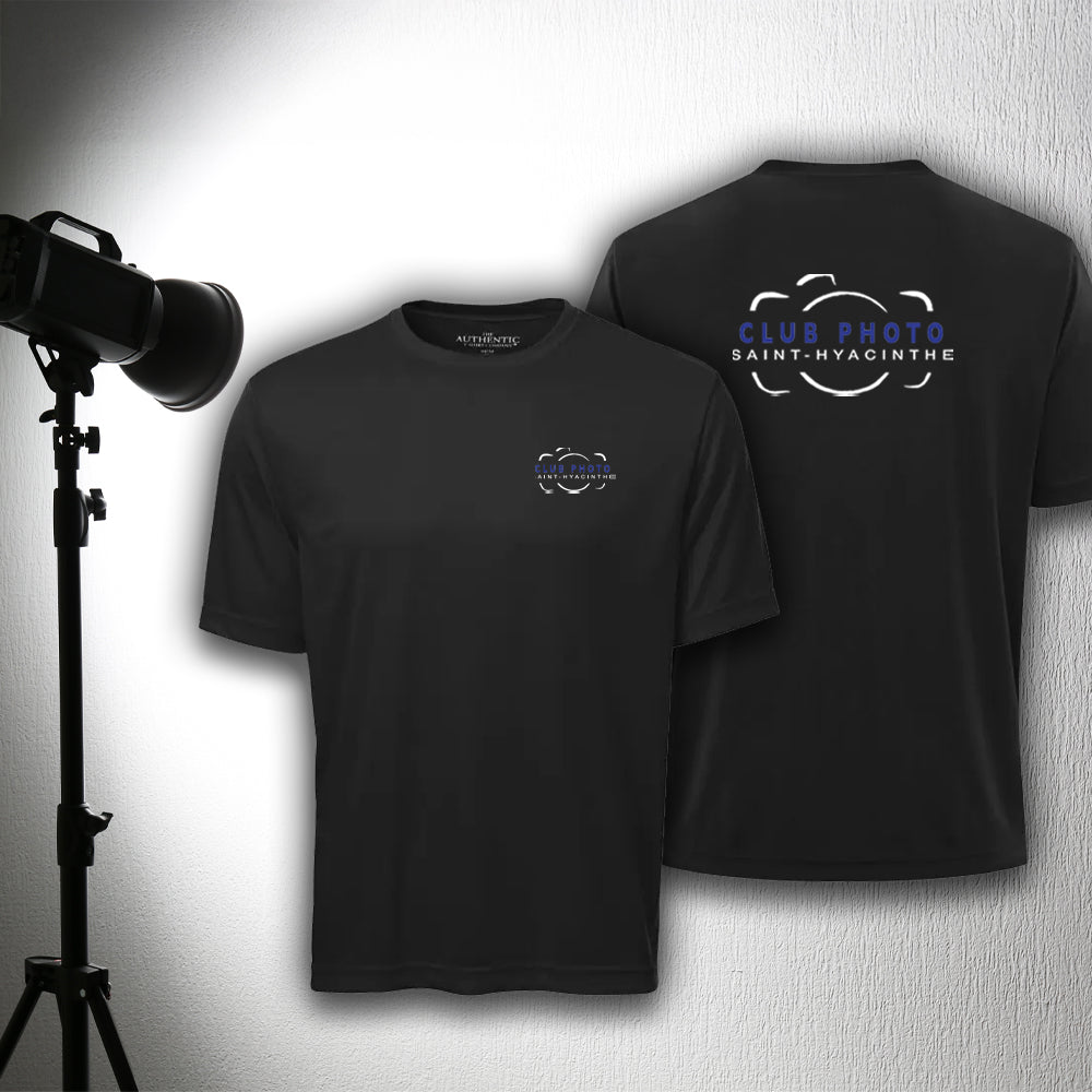 T-shirt adulte 100% polyester - Club photo Saint-Hyacinthe - Cœur et dos