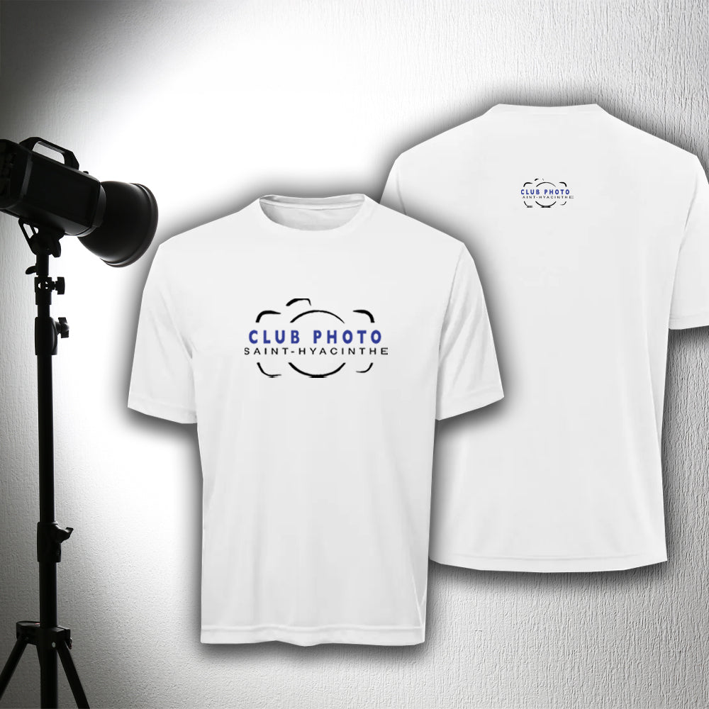 T-shirt adulte 100% polyester - Club photo Saint-Hyacinthe - Poitrine et dos