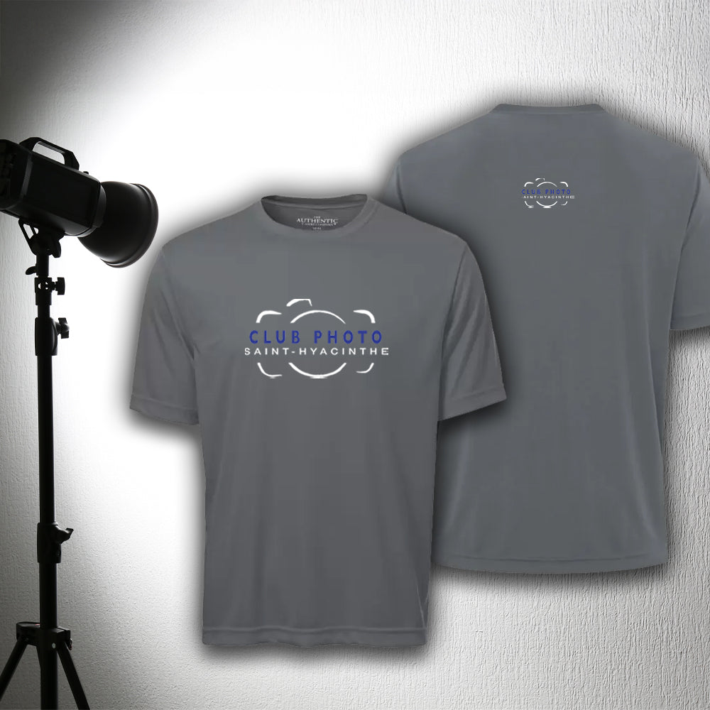 T-shirt adulte 100% polyester - Club photo Saint-Hyacinthe - Poitrine et dos