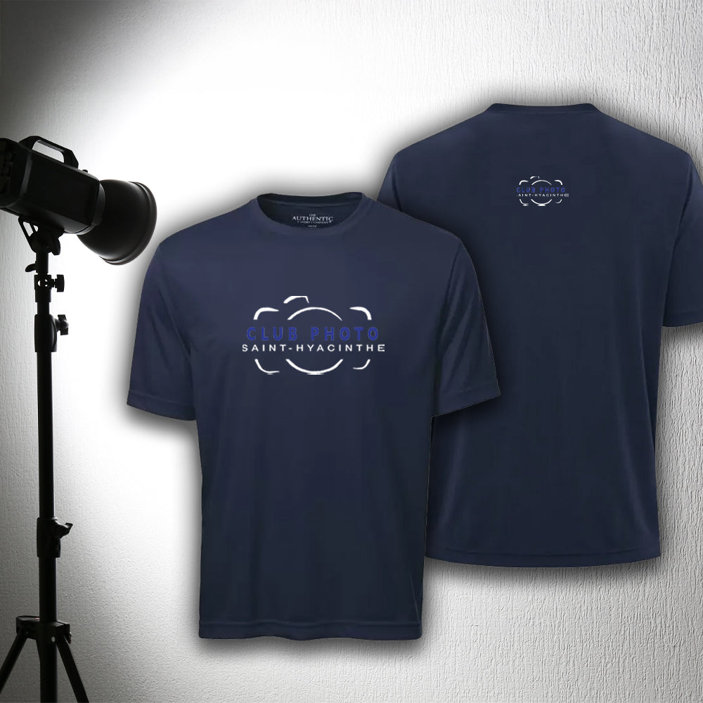 T-shirt adulte 100% polyester - Club photo Saint-Hyacinthe - Poitrine et dos