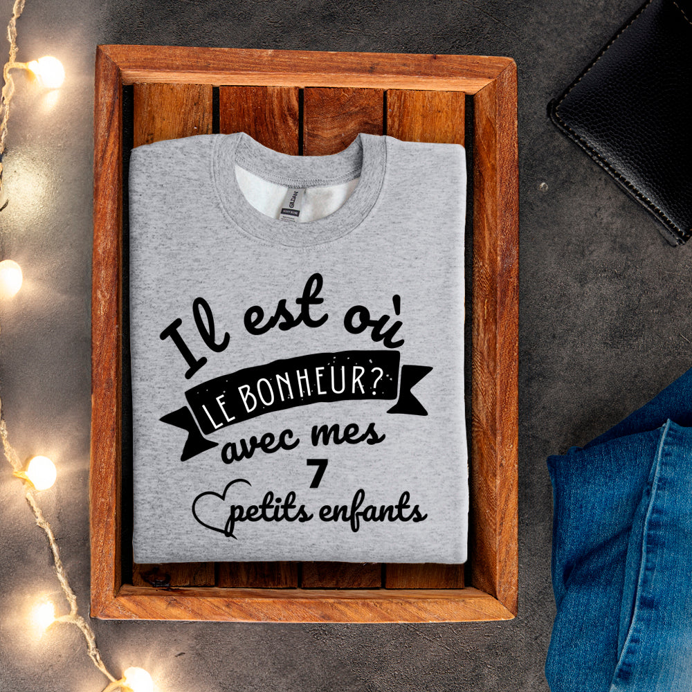 Crewneck - Il est où le bonheur - À personnaliser