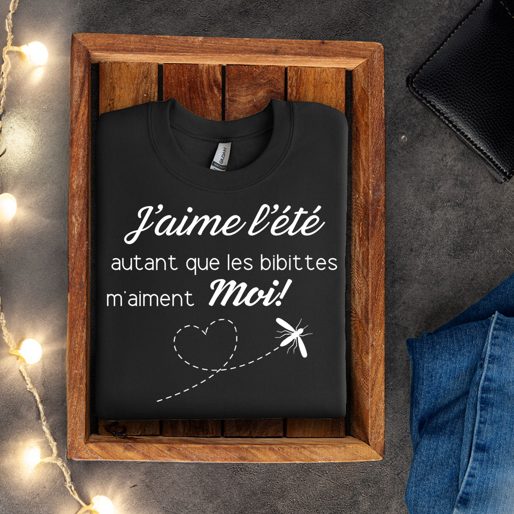 Crewneck - J'aime l'été autant que les bibittes m'aiment moi