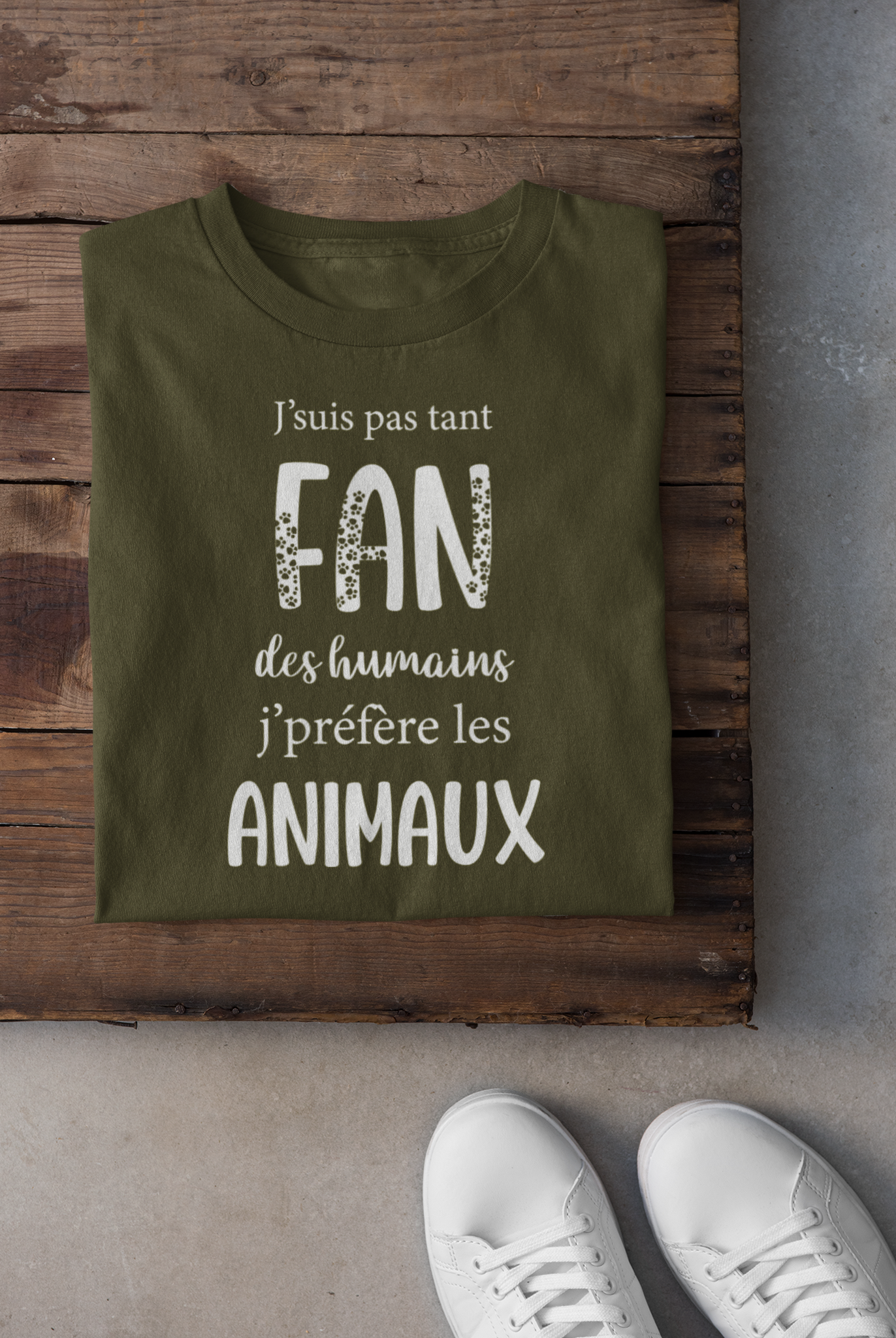 T-shirt - J'suis pas tant fan des humains j’préfère les animaux