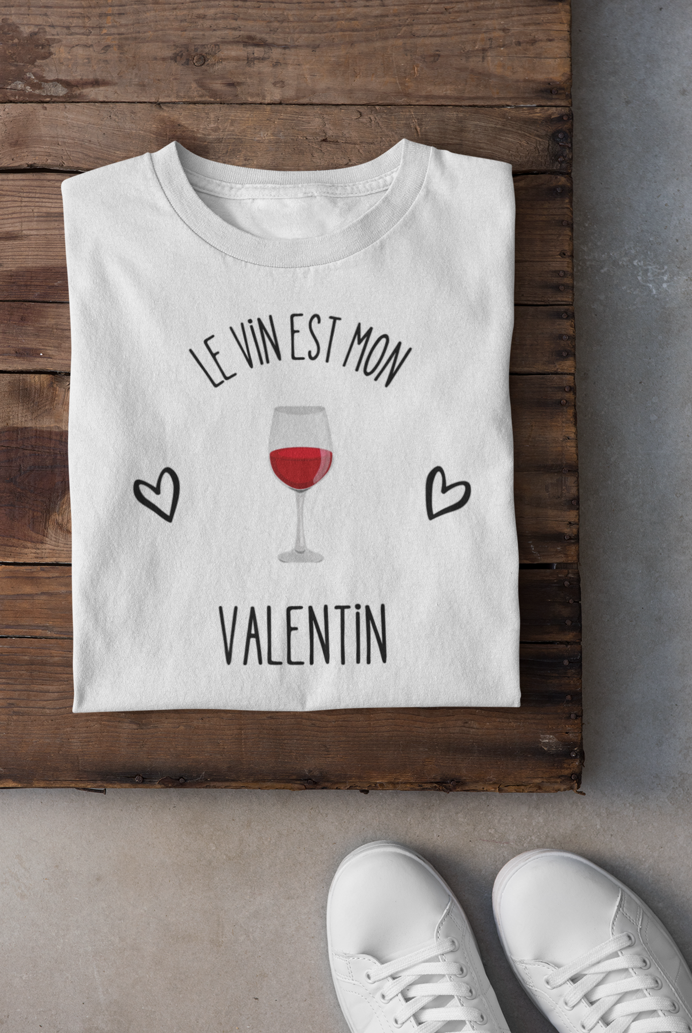 T-shirt Le vin est mon Valentin - Main Image
