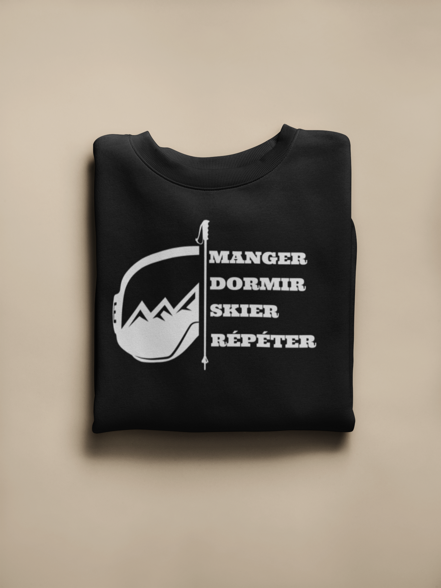 Crewneck - Manger, dormir, skier, répéter