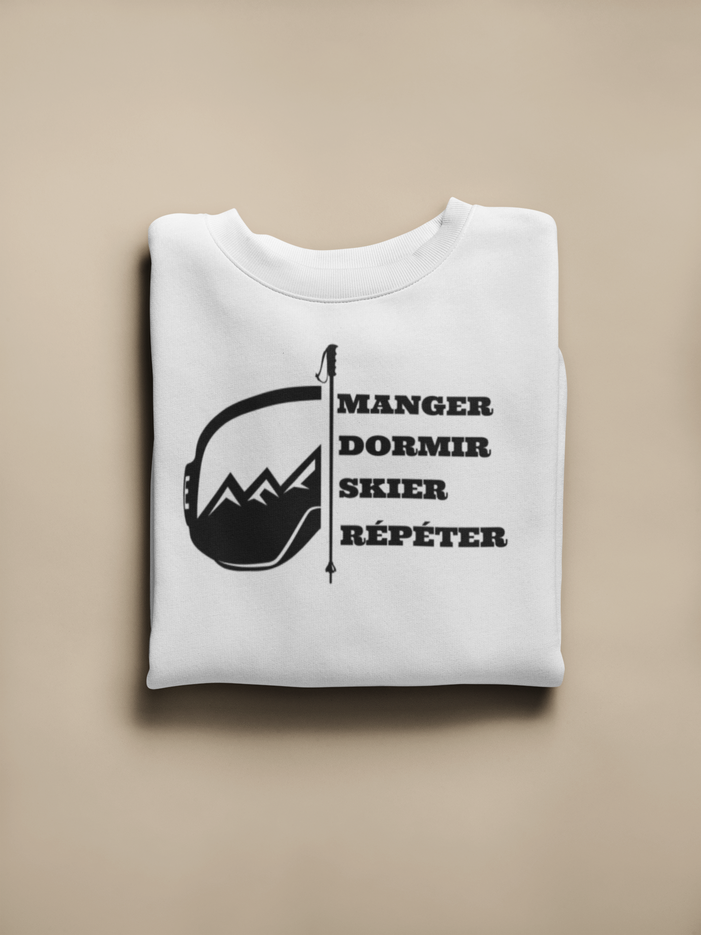 Crewneck - Manger, dormir, skier, répéter