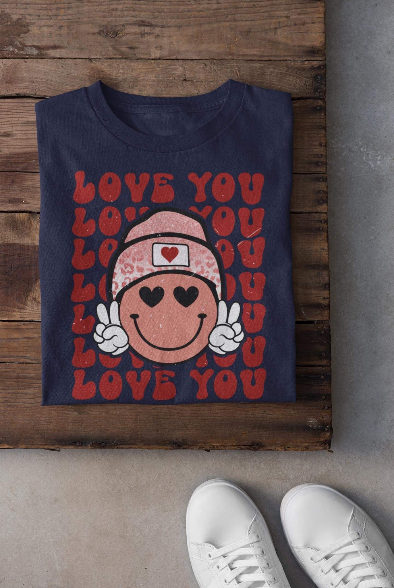 T-shirt - I love you (bonhomme)