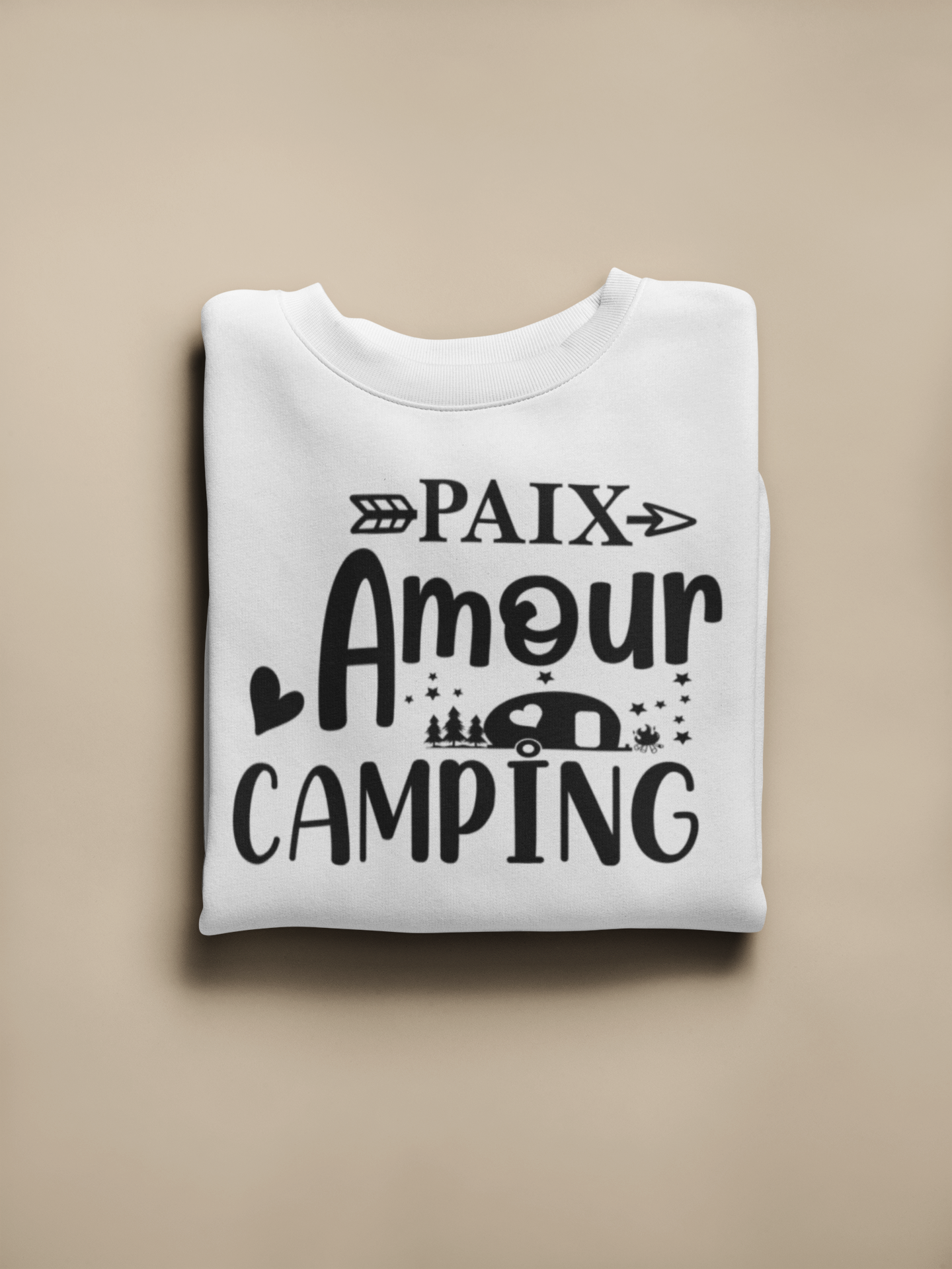 Crewneck - Paix, amour, camping