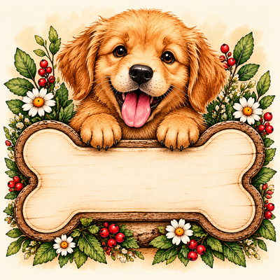 Sous-verre Chien