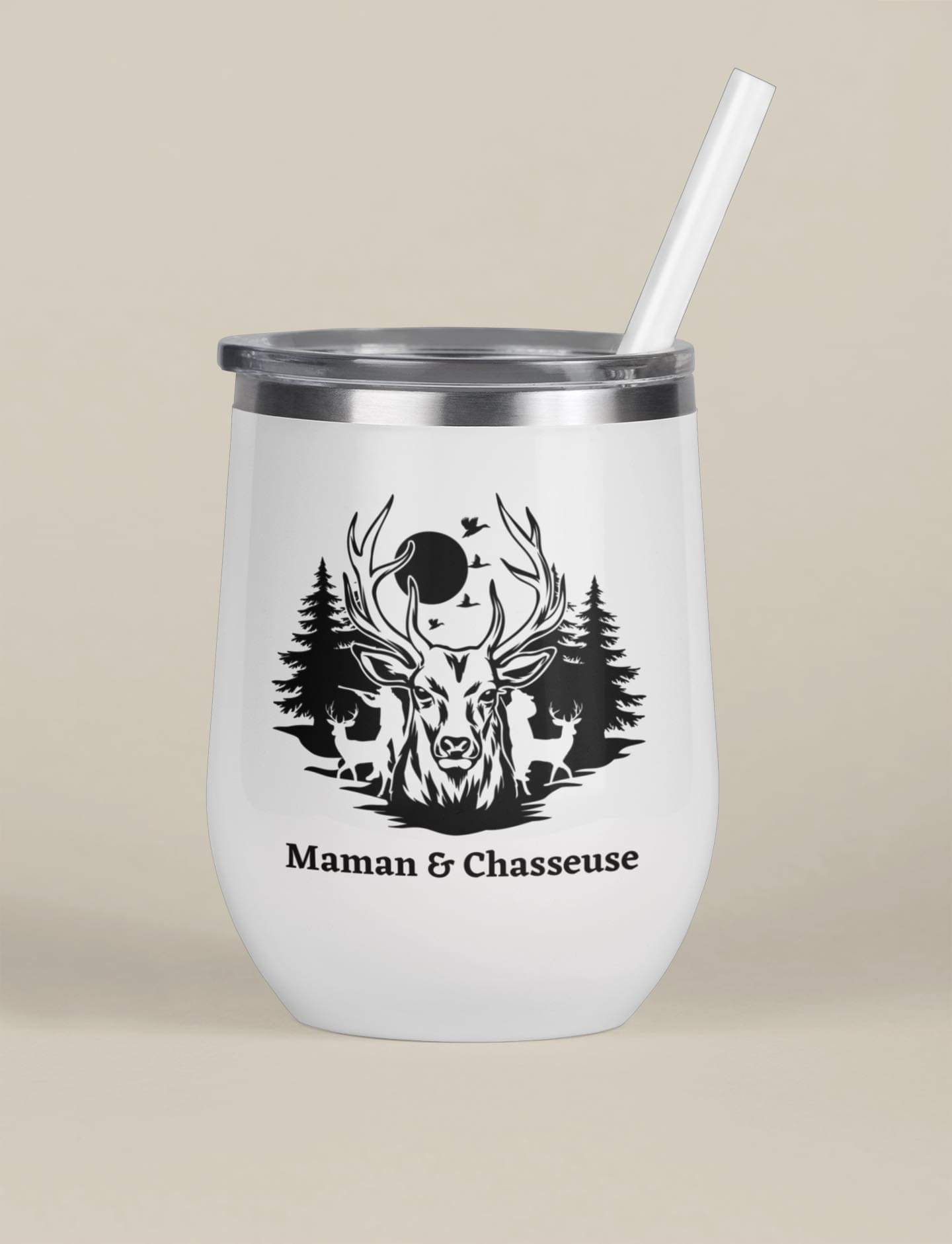 Verre thermos - Maman & chasseuse