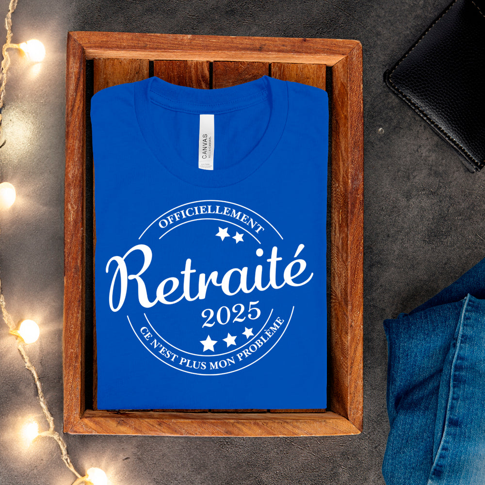 T-shirt - Officiellement retraité(e) - À personnaliser