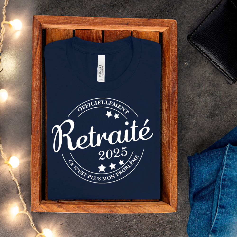 T-shirt - Officiellement retraité(e) - À personnaliser