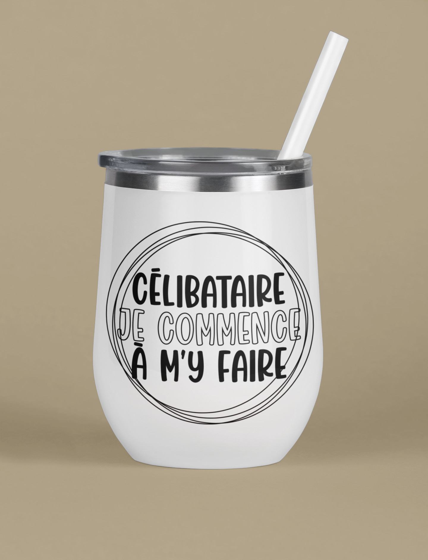 Verre thermos - Célibataire je commence à m’y faire