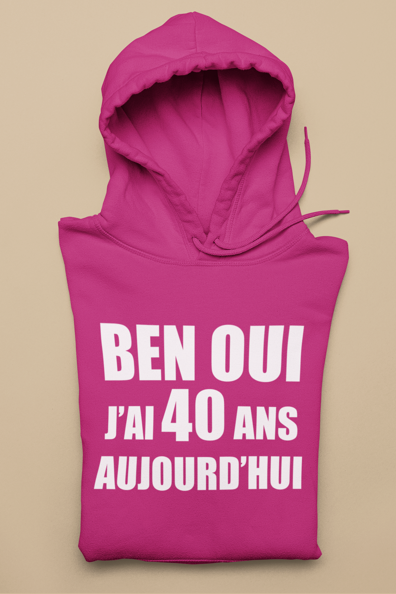 Coton ouaté-BEN OUI J’AI ( PERSONNALISABLE)___ANS AUJOURD’HUI!