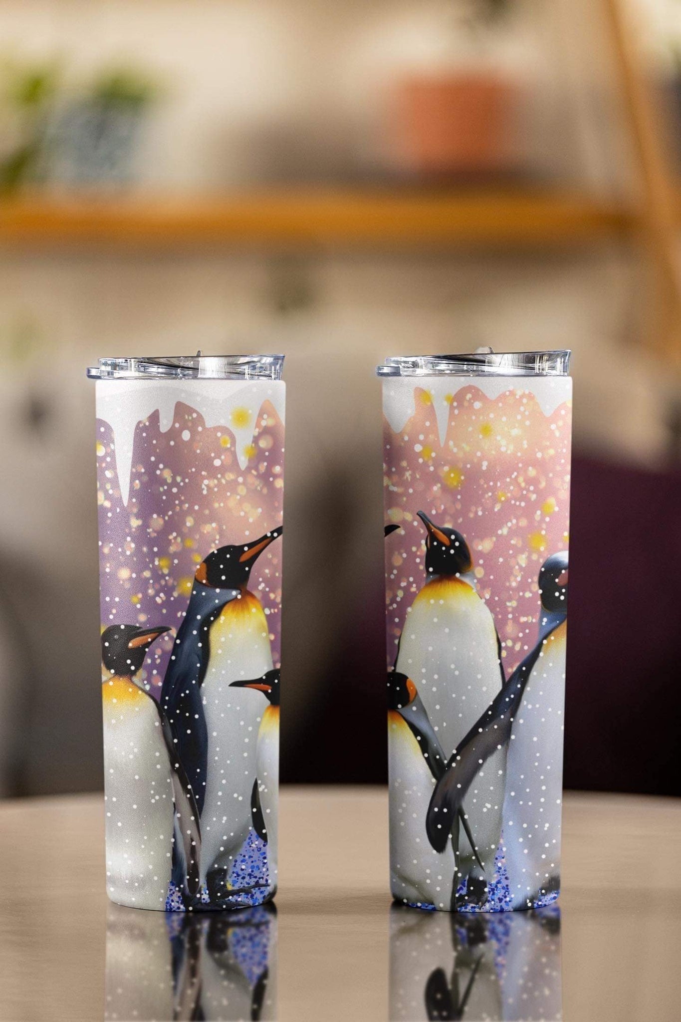 Bouteille isotherme - Famille de pingouins