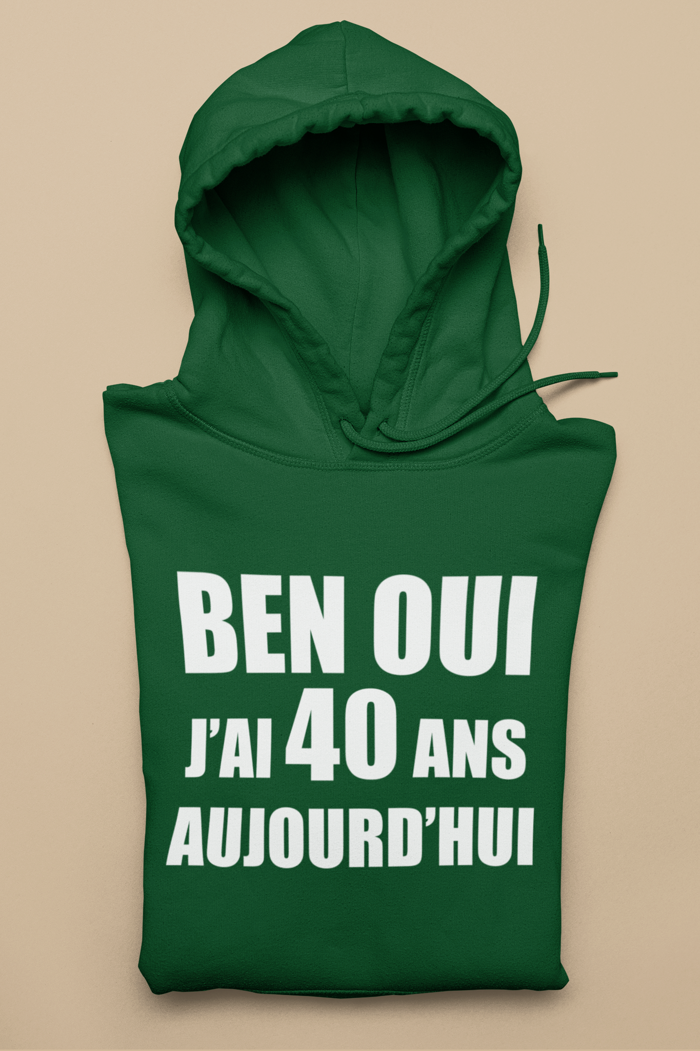 Coton ouaté-BEN OUI J’AI ( PERSONNALISABLE)___ANS AUJOURD’HUI!